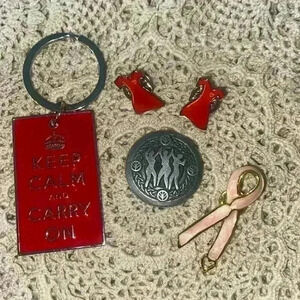 Women’s health & empowerment keychain/ pin lot